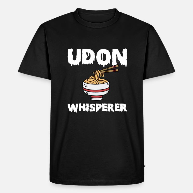 Udon Flüsterer - Männer Premium Bio T-Shirt - Schwarz