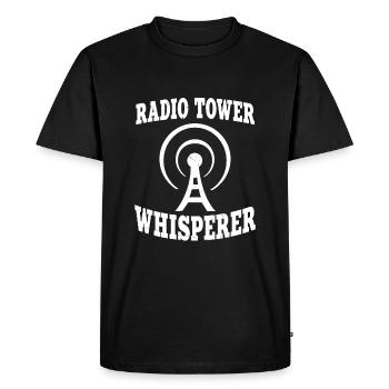 Radio Tower Whisperer - Men's Premium Organic T-Shirt - black - Front - Nico (187cm)