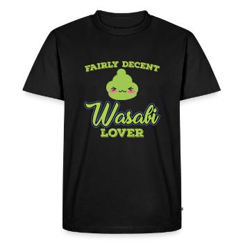 Wasabi - T-shirt Premium bio Homme - noir - Devant - Nico (187cm)