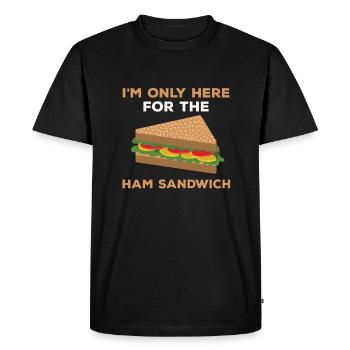 Pain au jambon - T-shirt Premium bio Homme - noir - Devant - Nico (187cm)