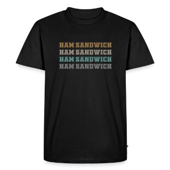Sandwich au jambon - T-shirt Premium bio Homme - noir - Devant - Nico (187cm)