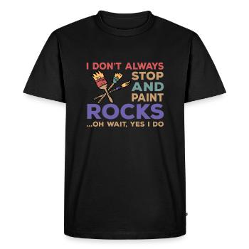 Rock art - Men's Premium Organic T-Shirt - black - Front - Nico (187cm)
