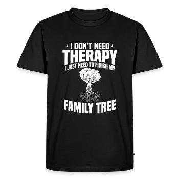Fun Family Tree Research Design - Men's Premium Organic T-Shirt - black - Front - Nico (187cm)