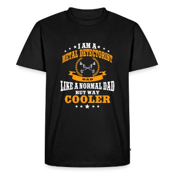 Funny detectorist father - Men's Premium Organic T-Shirt - black - Front - Nico (187cm)