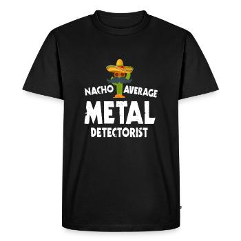 Nacho Average detectorist - Men's Premium Organic T-Shirt - black - Front - Nico (187cm)