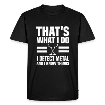 Recherche de métaux - T-shirt Premium bio Homme - noir - Devant - Nico (187cm)