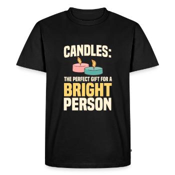 Cool candle lover design - Men's Premium Organic T-Shirt - black - Front - Nico (187cm)