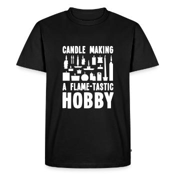 Funny Candle Maker Shirt - Men's Premium Organic T-Shirt - black - Front - Nico (187cm)
