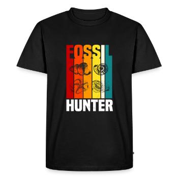 Retro Fossil Hunter T-shirt - T-shirt Premium bio Homme - noir - Devant - Nico (187cm)