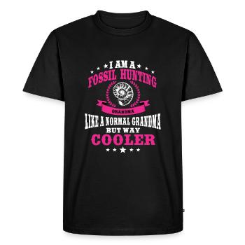 Chasse aux fossiles Grand-mère - T-shirt Premium bio Homme - noir - Devant - Nico (187cm)