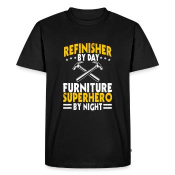 Furniture Superhero - Men's Premium Organic T-Shirt - black - Front - Nico (187cm)