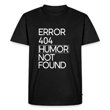 Erreur de code 404 Humour - T-shirt Premium bio Homme - noir - Devant - Nico (187cm)