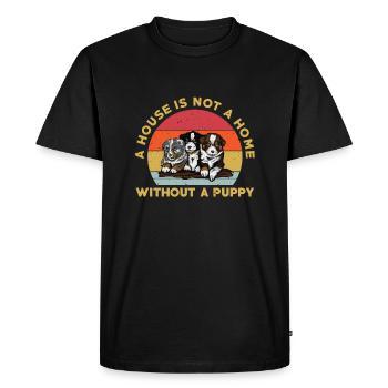 Puppy lovers - Men's Premium Organic T-Shirt - black - Front - Nico (187cm)