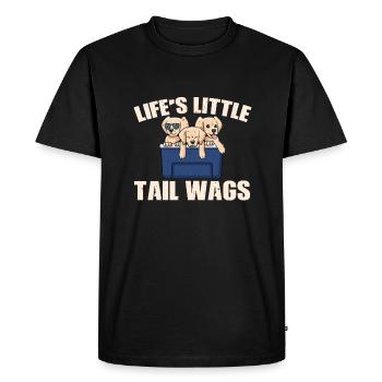Cute puppy saying - Men's Premium Organic T-Shirt - black - Front - Nico (187cm)