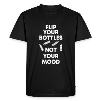 Bottle Flip - Men's Premium Organic T-Shirt - black - Front - Nico (187cm)
