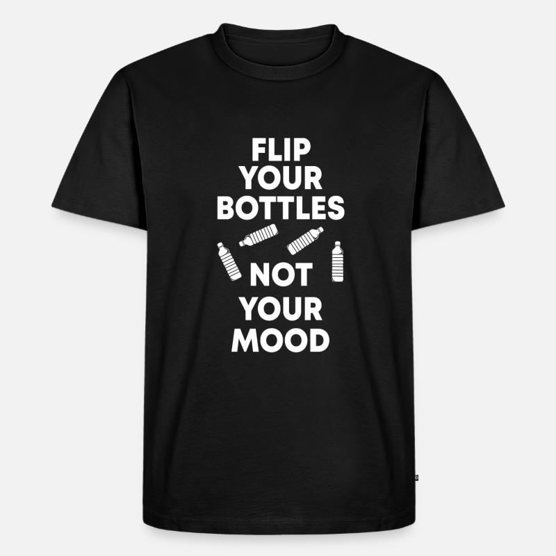 Bottle Flip - Männer Premium Bio T-Shirt - Schwarz