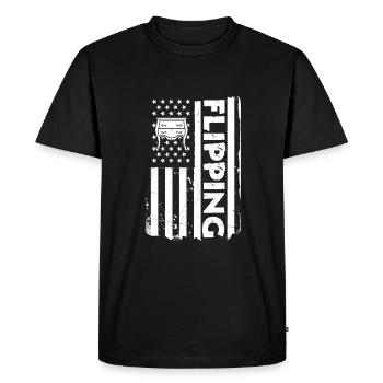 Meubles retournants de drapeau des États-Unis - T-shirt Premium bio Homme - noir - Devant - Nico (187cm)