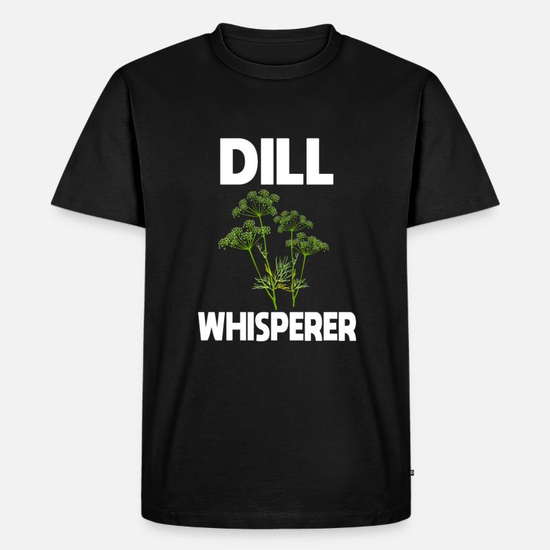 Dill Flüsterer - Männer Premium Bio T-Shirt - Schwarz