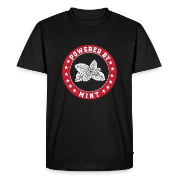 Cool Mint Lover Design - Men's Premium Organic T-Shirt - black - Front - Nico (187cm)