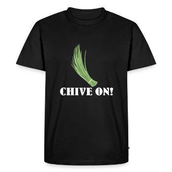Ciboulette - T-shirt Premium bio Homme - noir - Devant - Nico (187cm)