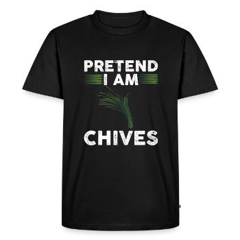 Faites semblant d’être de la ciboulette - T-shirt Premium bio Homme - noir - Devant - Nico (187cm)