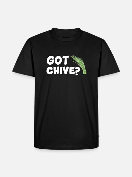 Funny chives pun - Men's Premium Organic T-Shirt - black