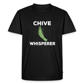 Chuchoteur de ciboulette - T-shirt Premium bio Homme - noir - Devant - Nico (187cm)