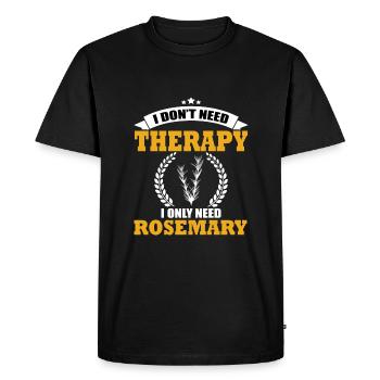 Funny rosemary pun - Men's Premium Organic T-Shirt - black - Front - Nico (187cm)