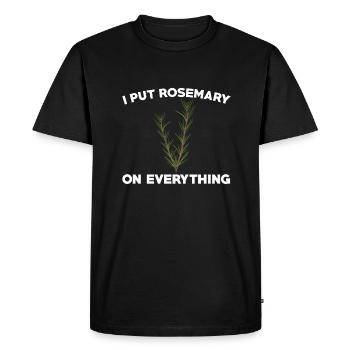 Funny Rosemary Lover Saying - Men's Premium Organic T-Shirt - black - Front - Nico (187cm)