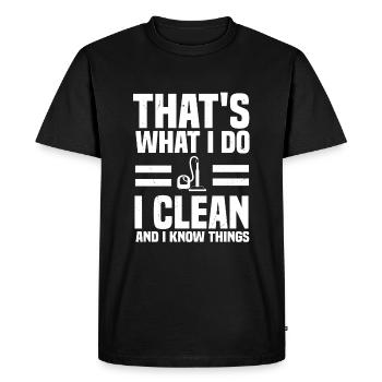 Nettoyant pour maison - T-shirt Premium bio Homme - noir - Devant - Nico (187cm)