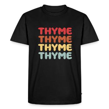 Thyme - Men's Premium Organic T-Shirt - black - Front - Nico (187cm)