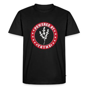 Funny Thyme Gift - Men's Premium Organic T-Shirt - black - Front - Nico (187cm)