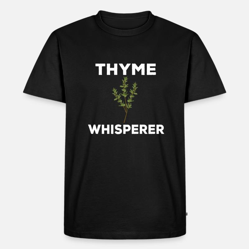 Thymian Flüsterer - Männer Premium Bio T-Shirt - Schwarz