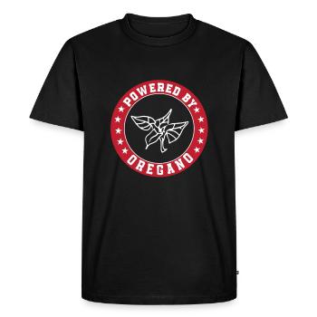 Powered by oregano - Men's Premium Organic T-Shirt - black - Front - Nico (187cm)