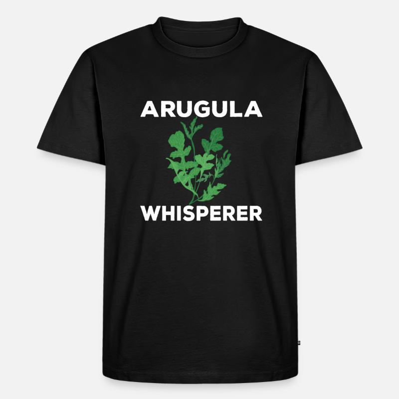 Rucola-flüsterer - Männer Premium Bio T-Shirt - Schwarz