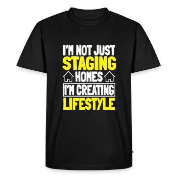 Conception parfaite de Home Staging - T-shirt Premium bio Homme - noir - Devant - Nico (187cm)