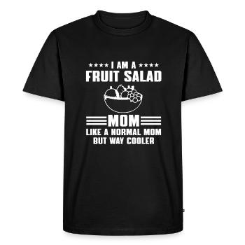 Salade de fruits maman - T-shirt Premium bio Homme - noir - Devant - Nico (187cm)