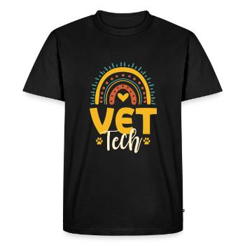 Veterinary Technician - Men's Premium Organic T-Shirt - black - Front - Nico (187cm)