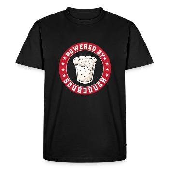 Powered by sourdough - Men's Premium Organic T-Shirt - black - Front - Nico (187cm)
