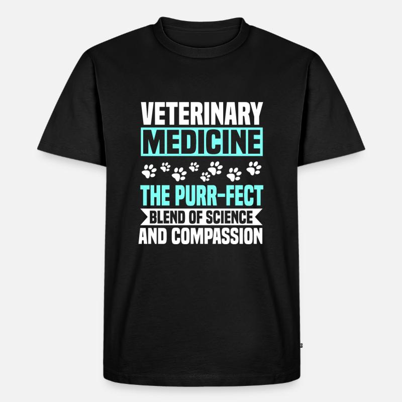 Tiermedizin - Männer Premium Bio T-Shirt - Schwarz