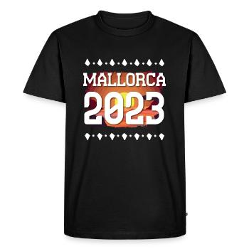 Mallorca 2023 - Men's Premium Organic T-Shirt - black - Front - Nico (187cm)