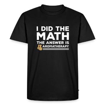 Drôle d’amateur d’aromathérapie - T-shirt Premium bio Homme - noir - Devant - Nico (187cm)