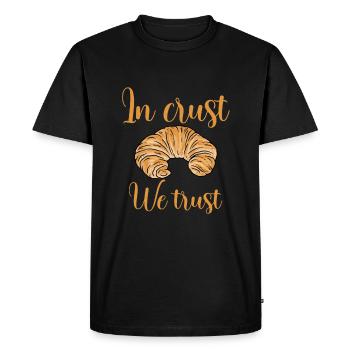 Funny Croissant French Roll - Men's Premium Organic T-Shirt - black - Front - Nico (187cm)