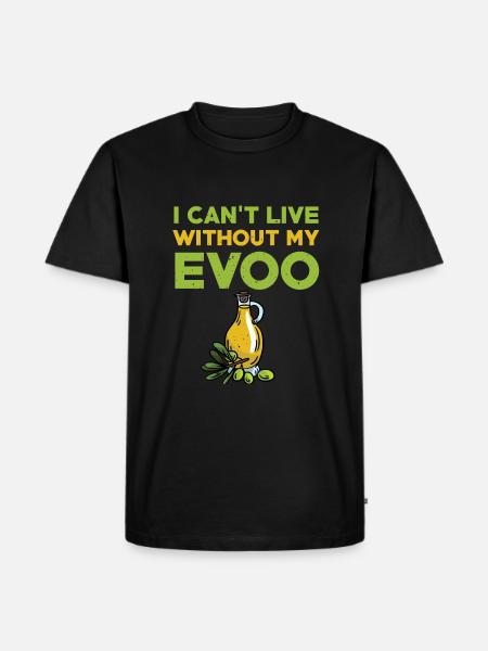 Huile d’olive vierge Evoo - T-shirt Premium bio Homme - noir