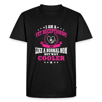 Funny veterinarian receptionist mother - Men's Premium Organic T-Shirt - black - Front - Nico (187cm)