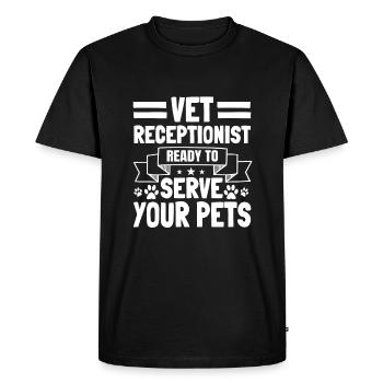 Great vet receptionist design - Men's Premium Organic T-Shirt - black - Front - Nico (187cm)