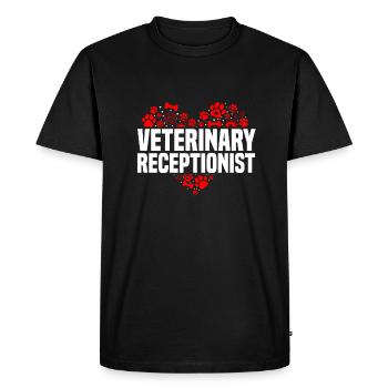 Nice vet receptionist - Men's Premium Organic T-Shirt - black - Front - Nico (187cm)