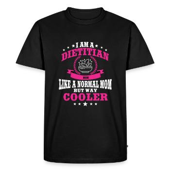 Drôle de maman nutritionniste - T-shirt Premium bio Homme - noir - Devant - Nico (187cm)