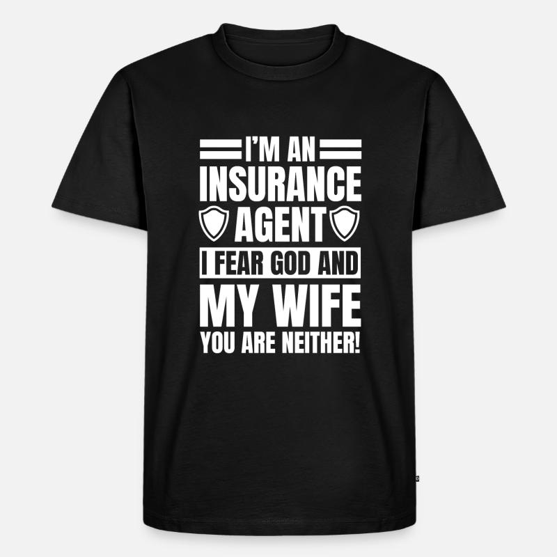 Versicherungsvertreter - Männer Premium Bio T-Shirt - Schwarz