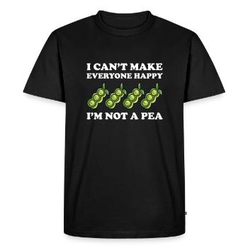 Funny pea saying - Men's Premium Organic T-Shirt - black - Front - Nico (187cm)
